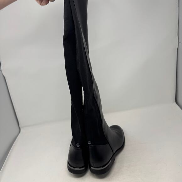 Nine West Black Leather Over-the-Knee Riding Boots Women’s Size 7.5 - Picture 3 of 12